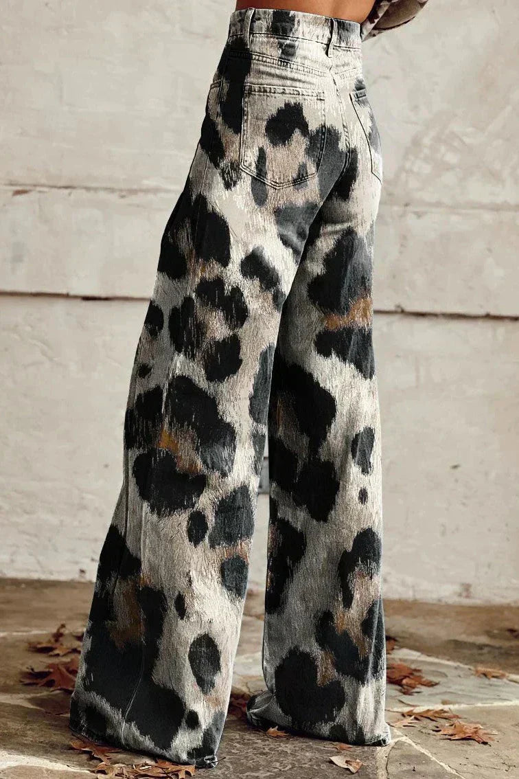 Harper | Pantalon évasé léopard Wild Brush