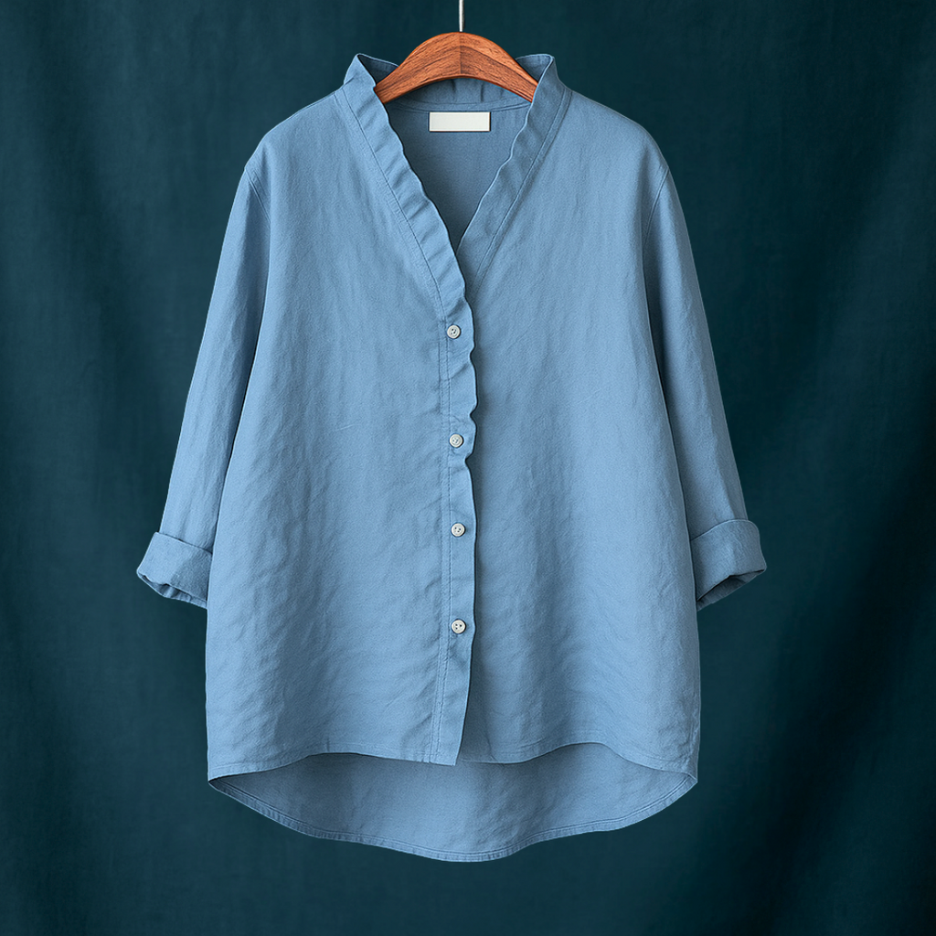 Joyce™ | Solid V-neck blouse