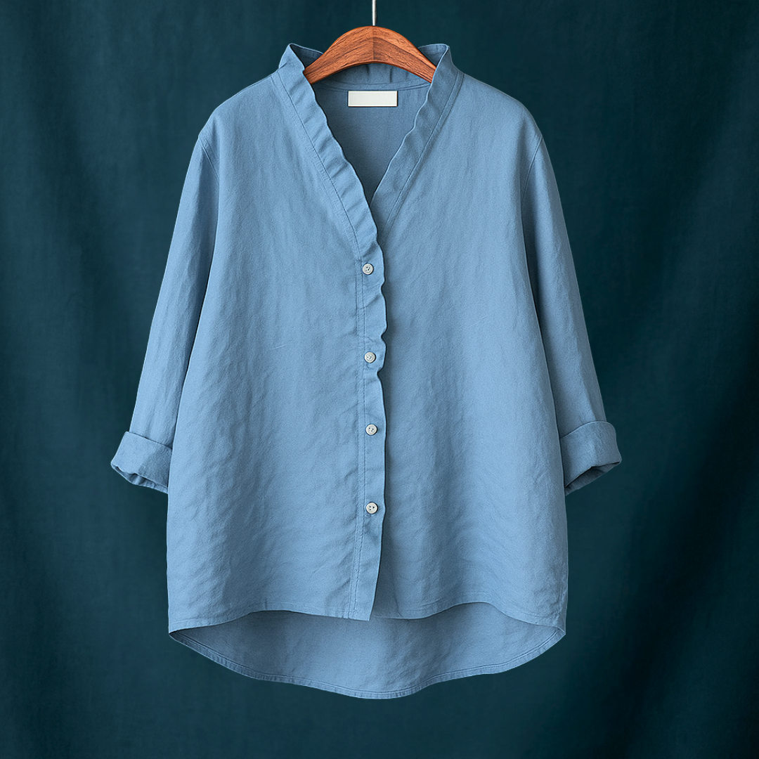 Joyce™ | Solid V-neck blouse