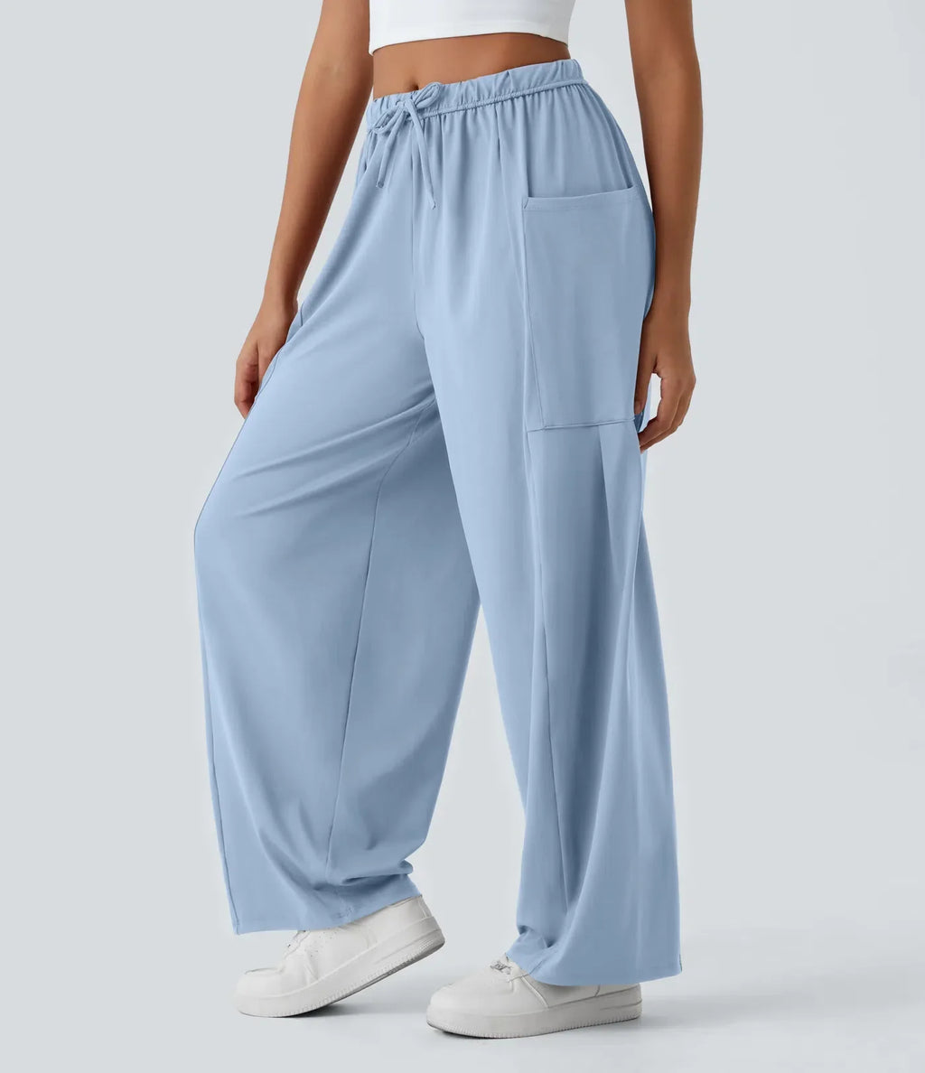 Fiona | Comfortabele &amp; Elastische Luchtige Wijde Broek | 1+1 Free