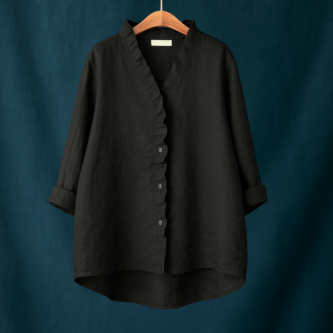Joyce™ | Solid V-neck blouse