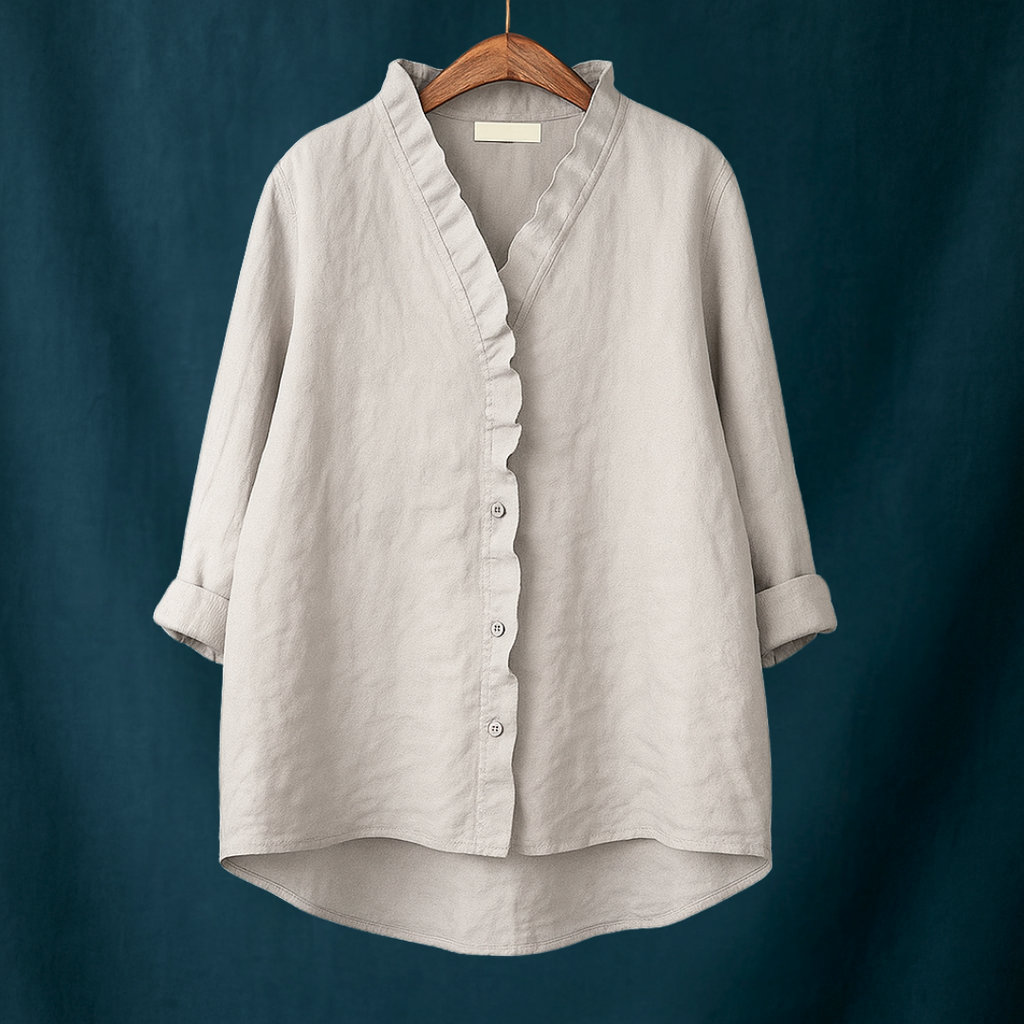 Joyce™ | Solid V-neck blouse