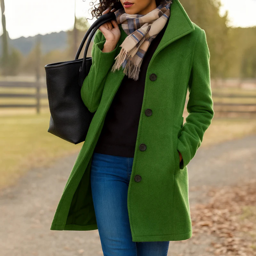 Elaine - Timeless Elegance Button Coat