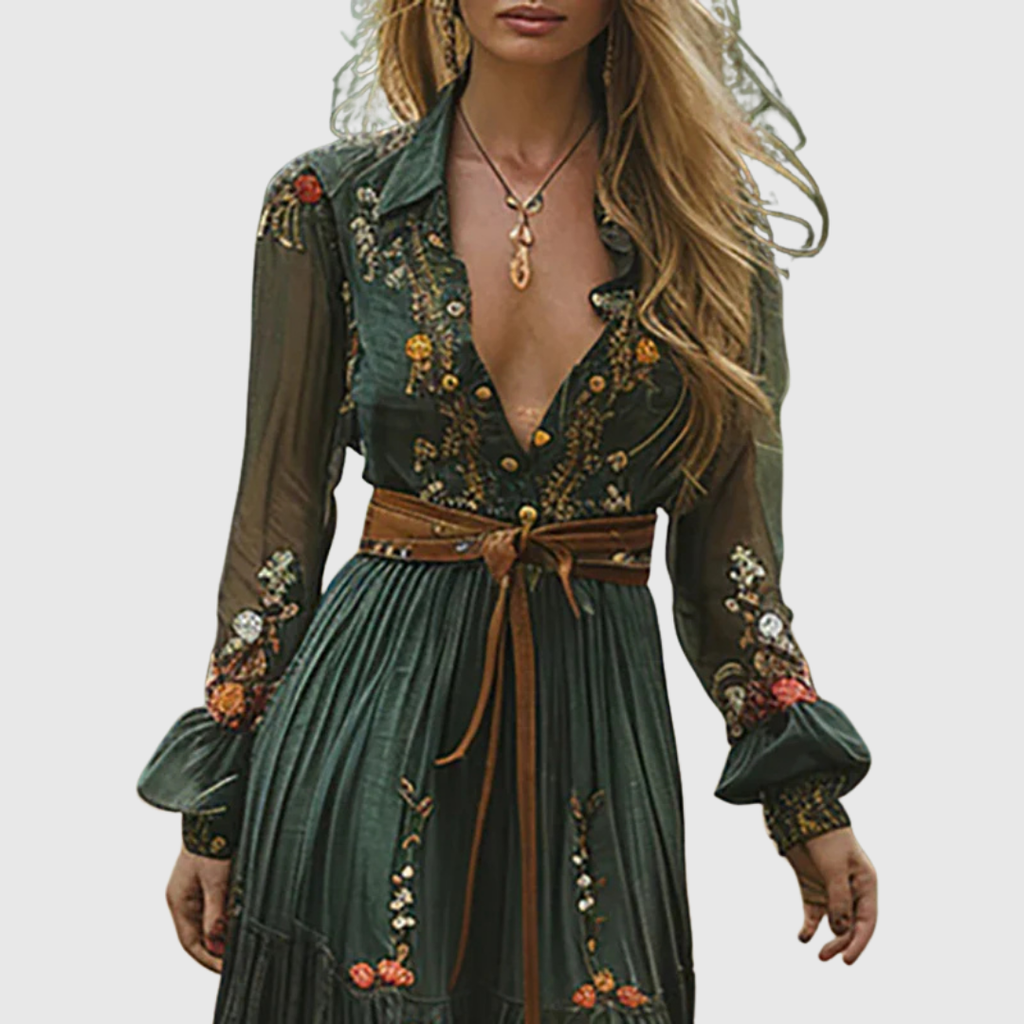 Alina Soleil | Robe maxi bohème romantique