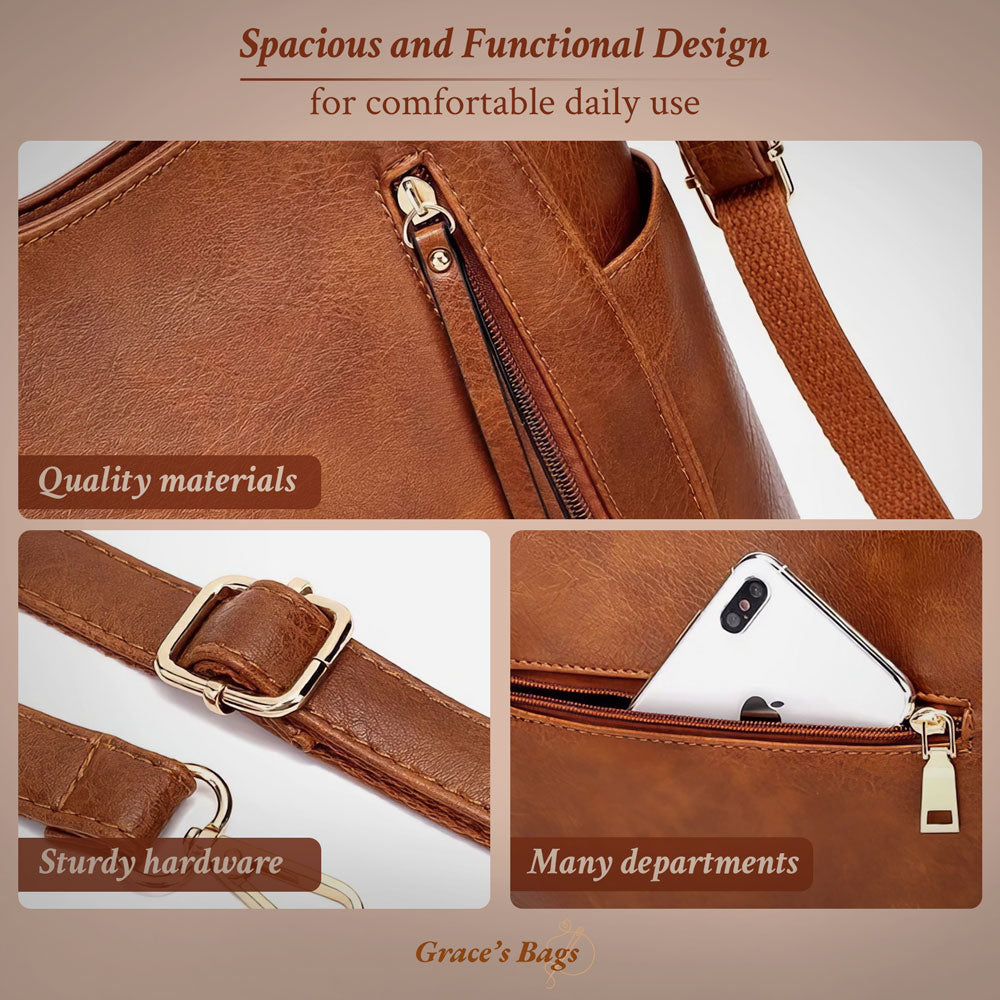 Sac bandoulière en cuir luxueux et élégant