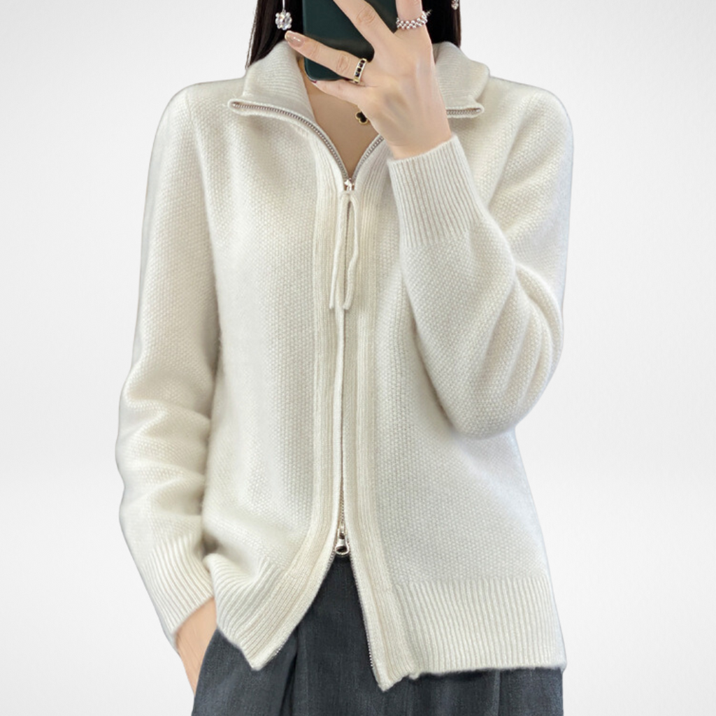 Lisa™ | Cashmere Zip Up Sweater
