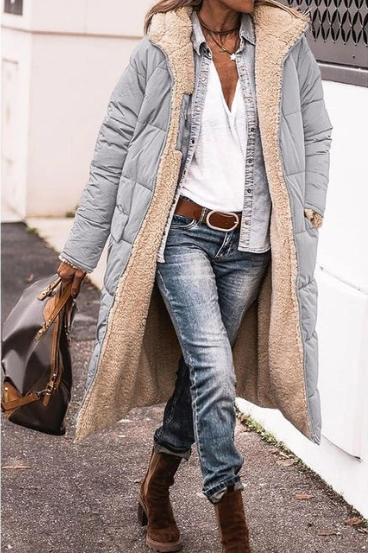 Carina - Elegant reversible coat for women