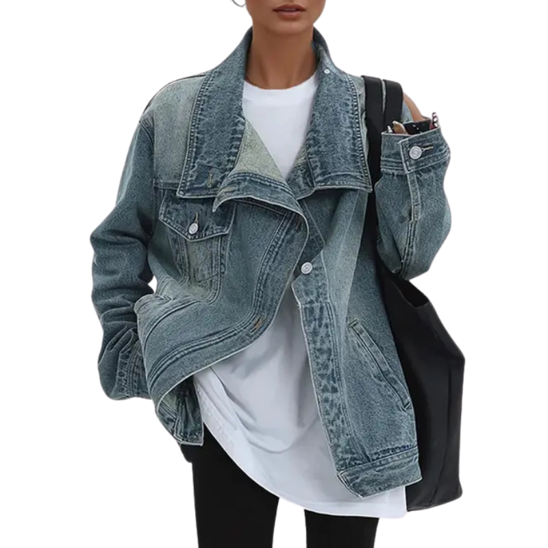 SARAH™ - Veste asymétrique boutonnée tendance style urbain