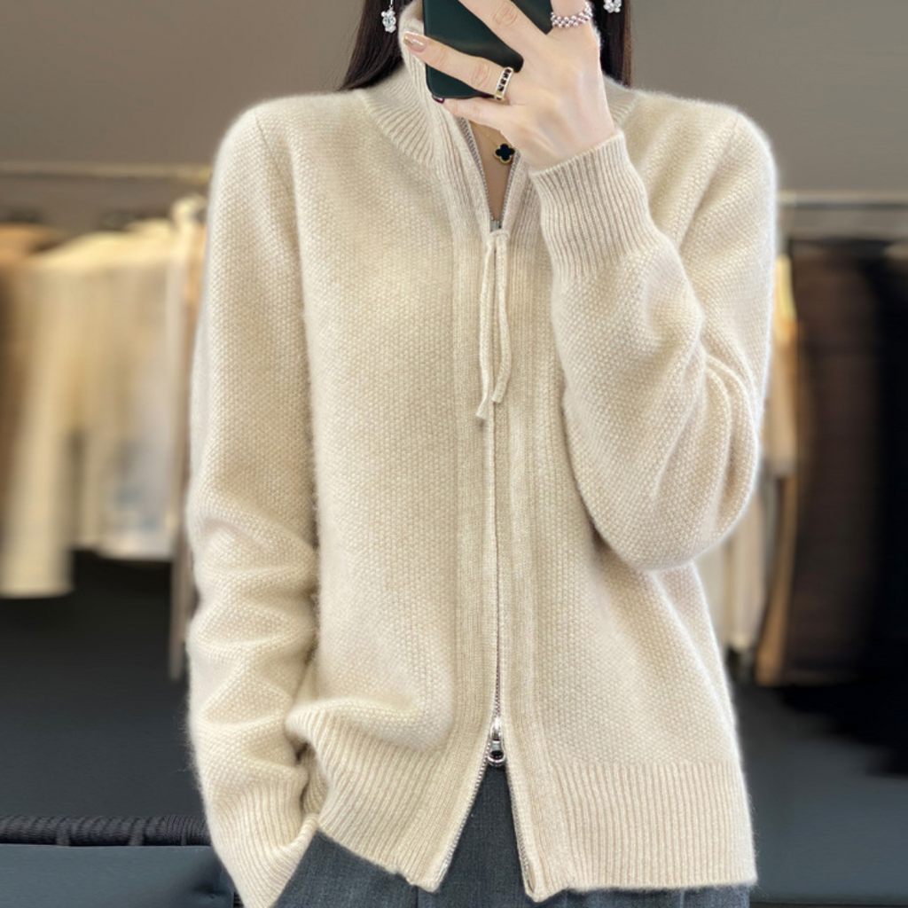 Lisa™ | Cashmere Zip Up Sweater