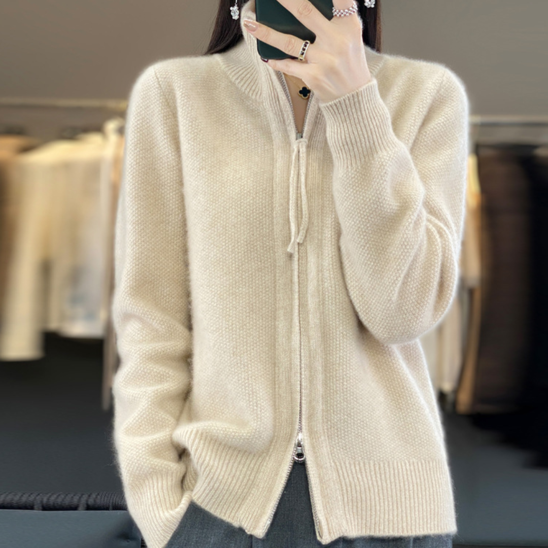 Lisa™ | Cashmere Zip Up Sweater