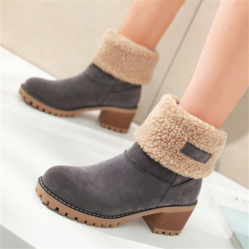 Sara™ | Swiss Style Ankle Winter Boots with Heel