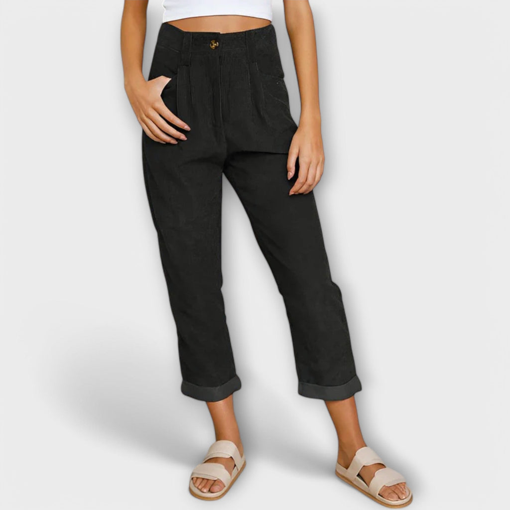 Jana - Pantalon en velours côtelé moderne