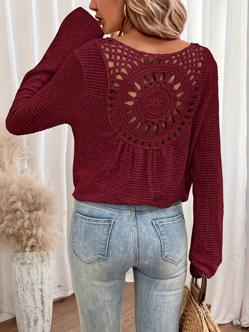 Wilma™ – Elegant Ibiza-style V-neck blouse