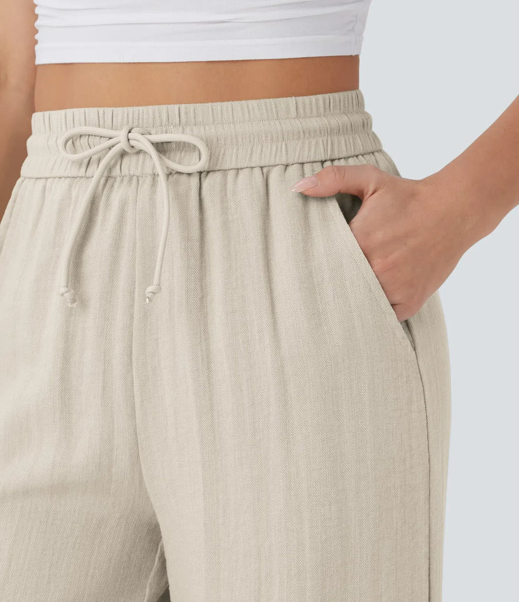 Lisa | Comfortabele &amp; Luchtige Linnen Broek met Elegante Pijpen | 1+1 Free