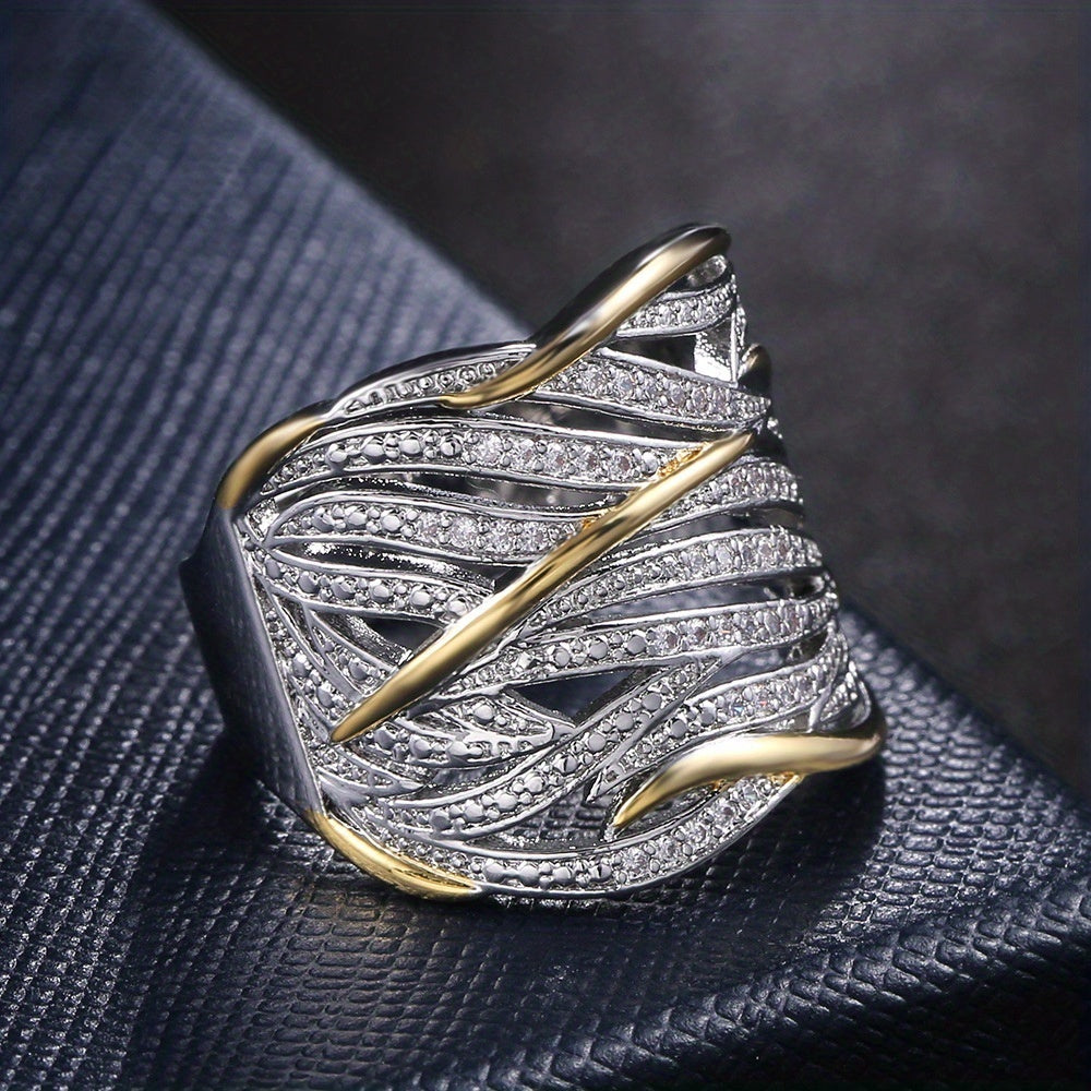 Bague torsadée élégante à plusieurs niveaux