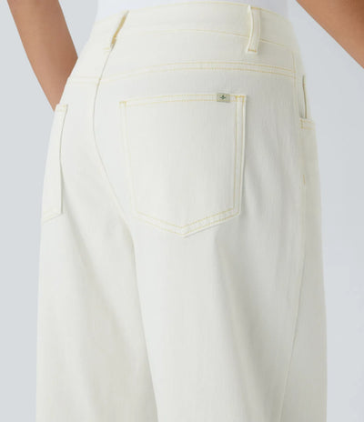 Linda | Comfortabele Jeans Met Handige Ritszakken & Losvallende Elegante Pijpen
