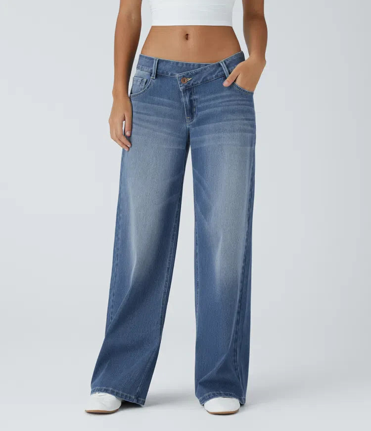 Sophia | Comfortabele Wide Leg Jeans Met Elegante Pasvorm &amp; Handige Ritszakken