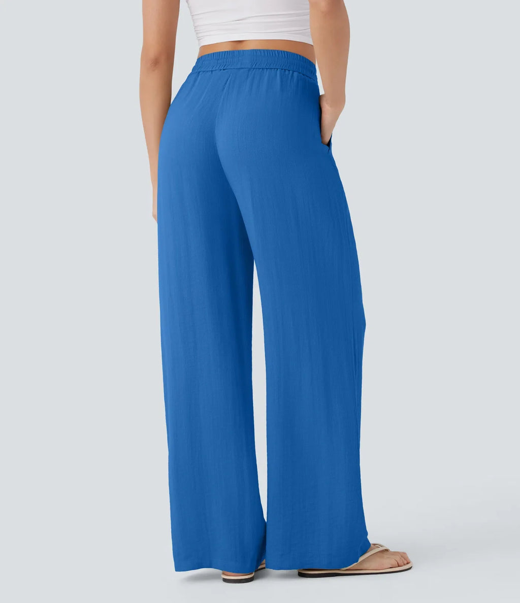 Lisa | Comfortabele &amp; Luchtige Linnen Broek met Elegante Pijpen | 1+1 Free