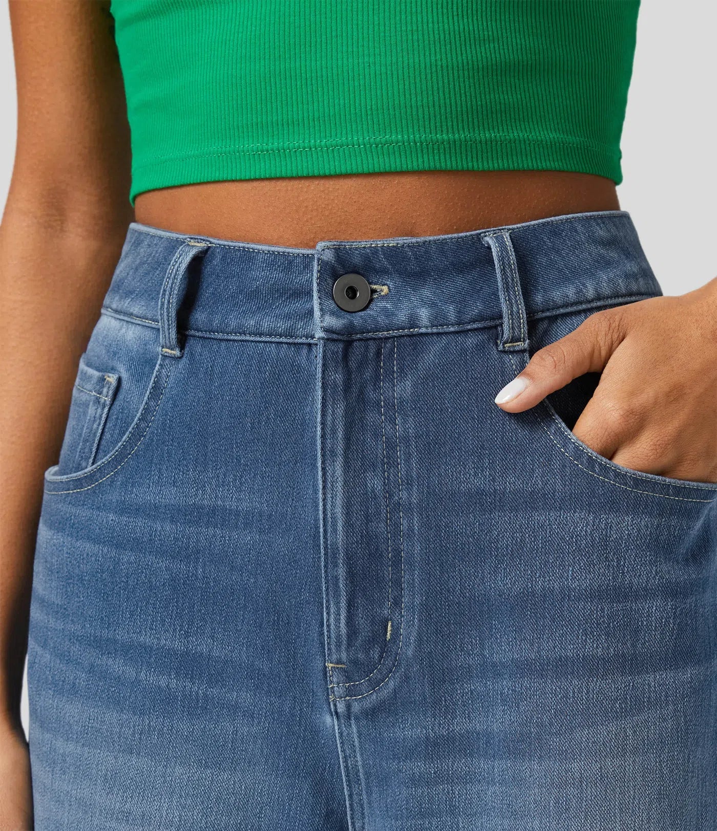 Manouk | Wijde Jeans Met Hoge Taille &amp; Comfortabele Fit