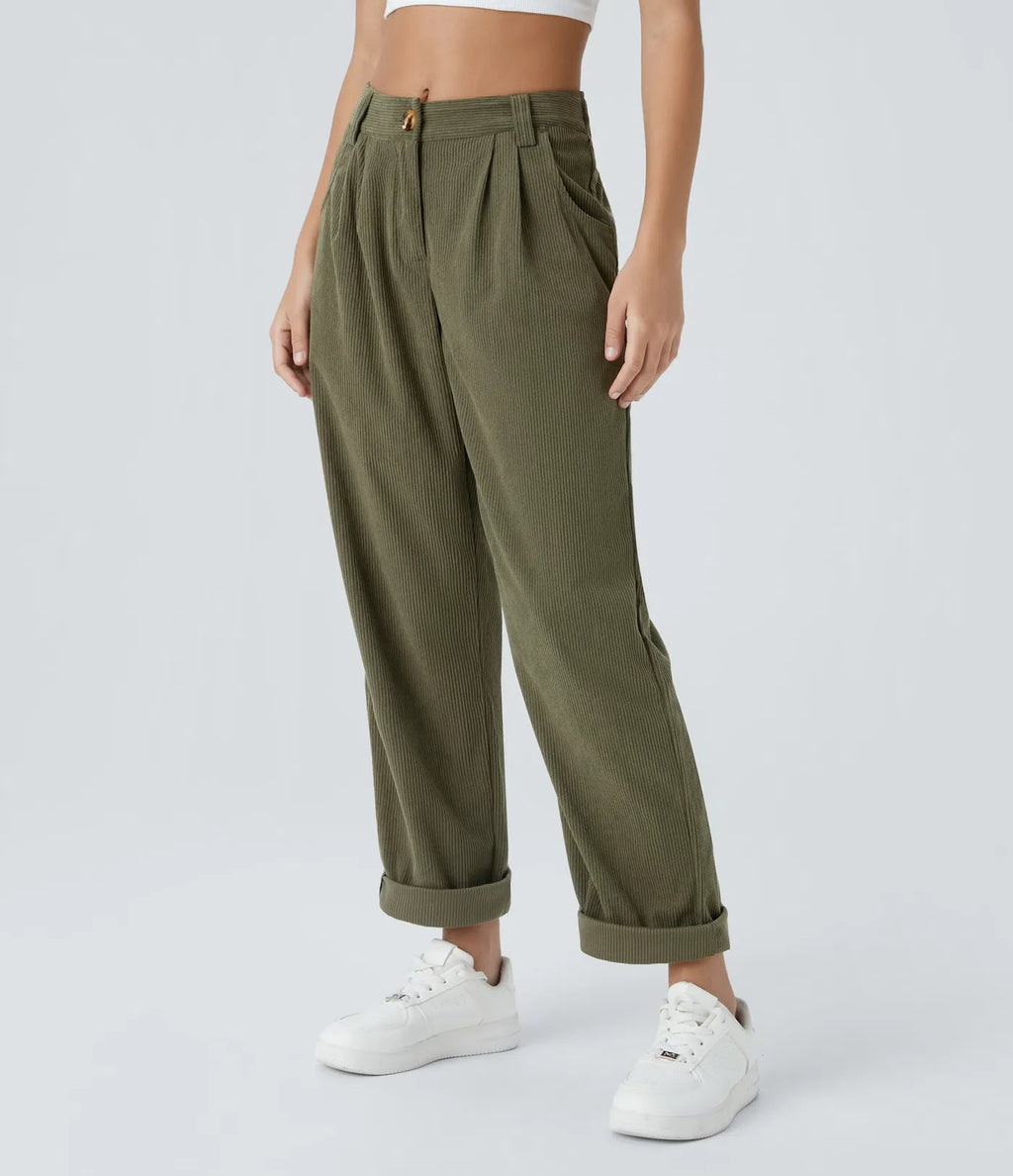 Annette | Comfortabele Broek Met Middelhoge Taille, Ritssluiting Et Zijzakken