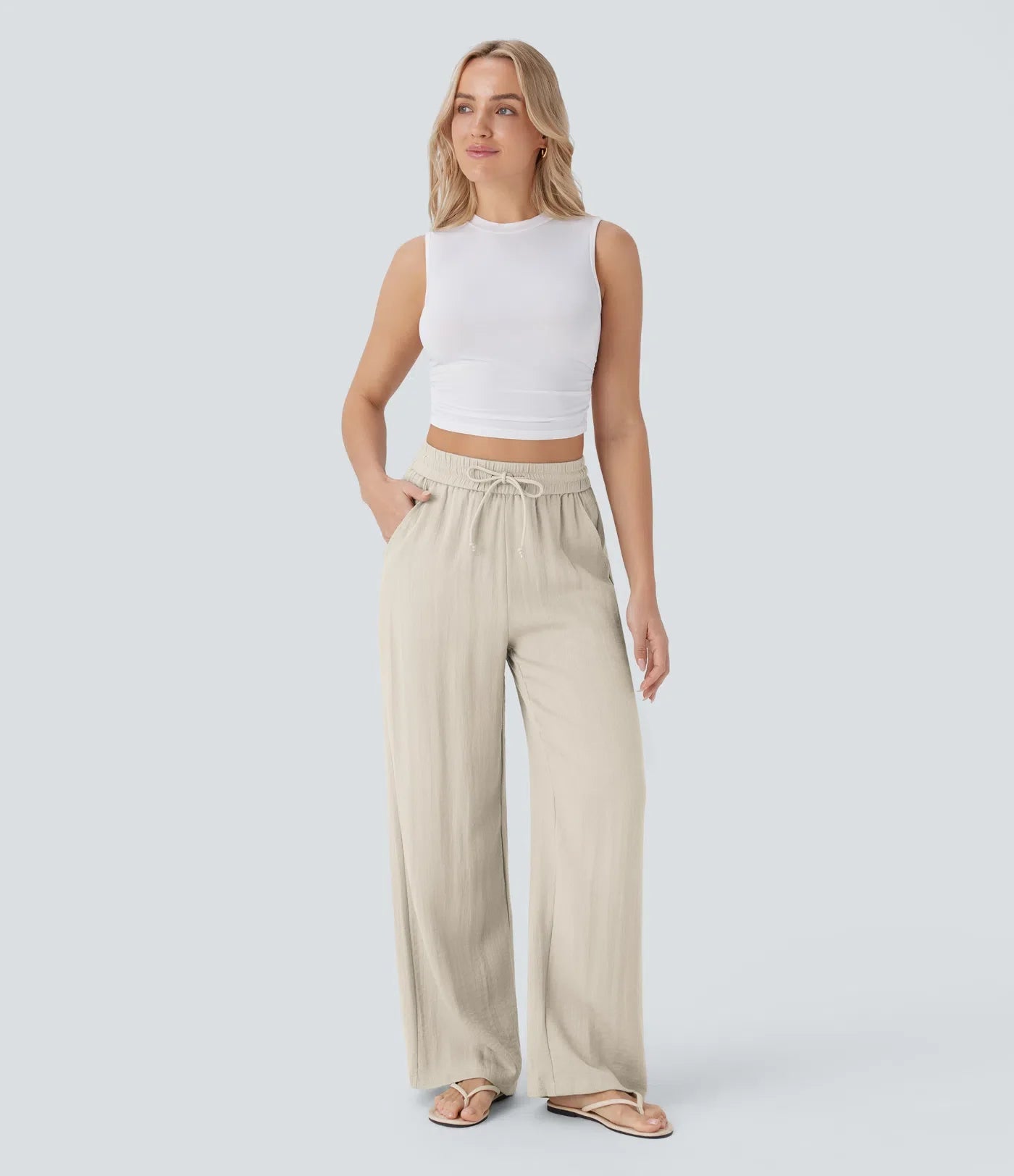 Lisa | Comfortabele &amp; Luchtige Linnen Broek met Elegante Pijpen | 1+1 Free
