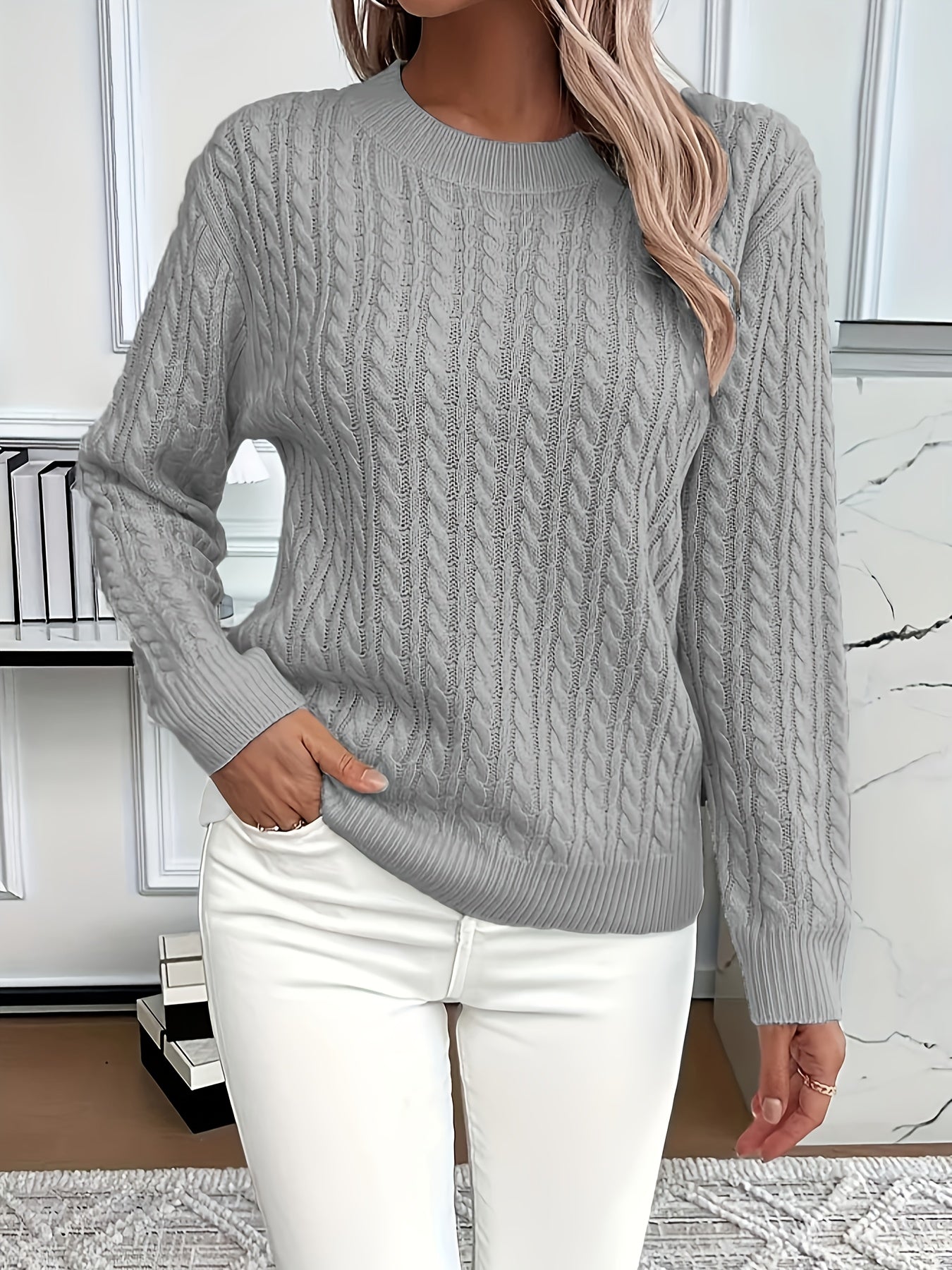 Bernila - Ladies' Cable Knit Jumper 