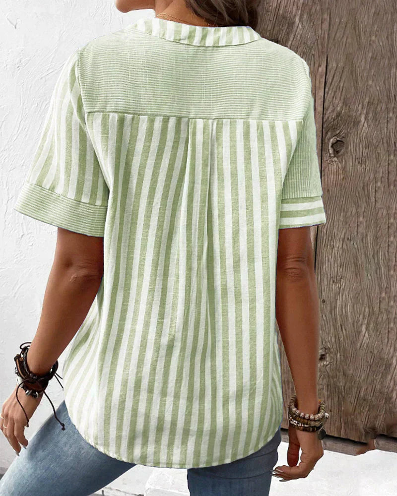 Frederique™ | Elegant striped blouse