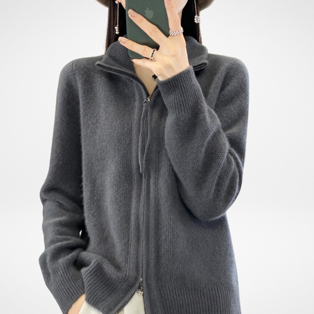 Lisa™ | Cashmere Zip Up Sweater