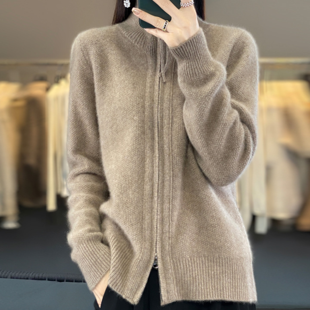 Lisa™ | Cashmere Zip Up Sweater