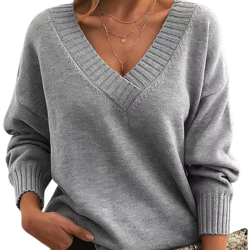 Luxe cashmere sweater with V-neck Perfect for everyday use