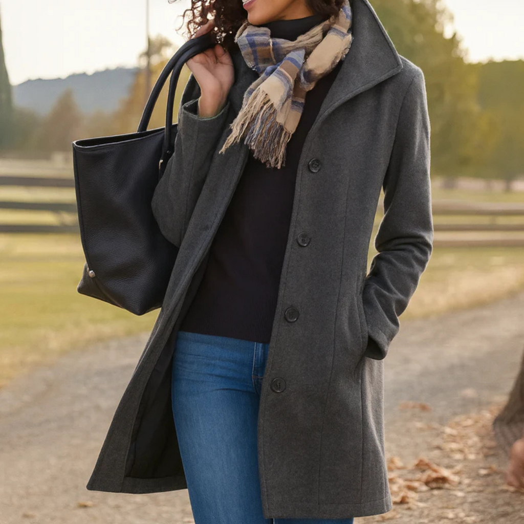 Elaine - Timeless Elegance Button Coat