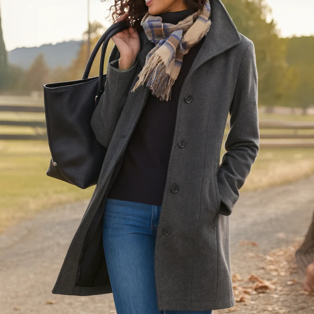 Elaine - Timeless Elegance Button Coat