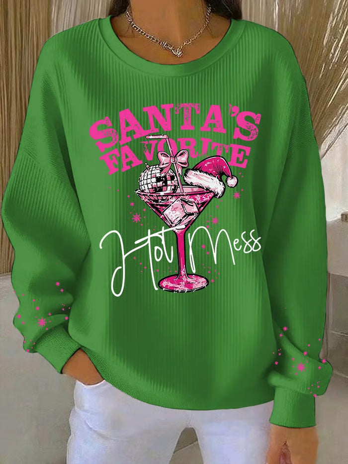 Noa - Kersttrui met feestelijke print