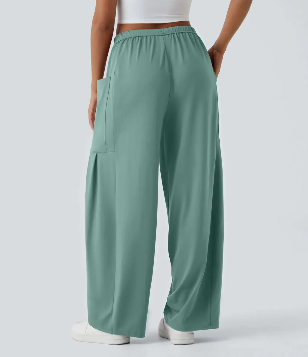 Fiona | Comfortabele &amp; Elastische Luchtige Wijde Broek | 1+1 Free