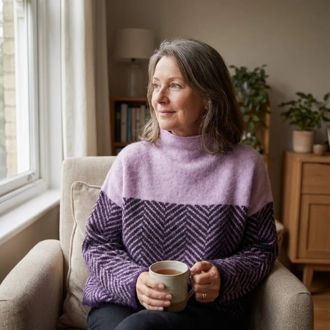 Pénélope | Pull en maille à chevrons 