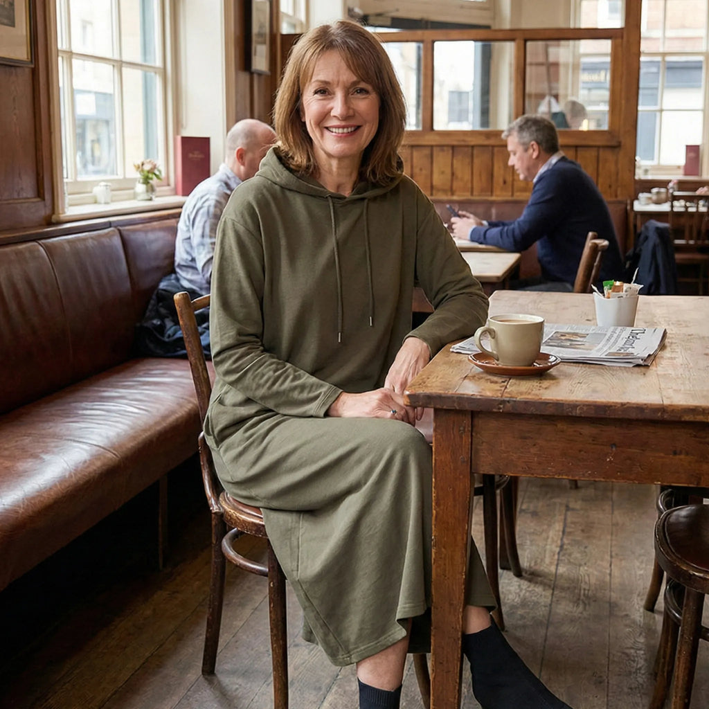 Sophia™ | Robe d'hiver à capuche en maille