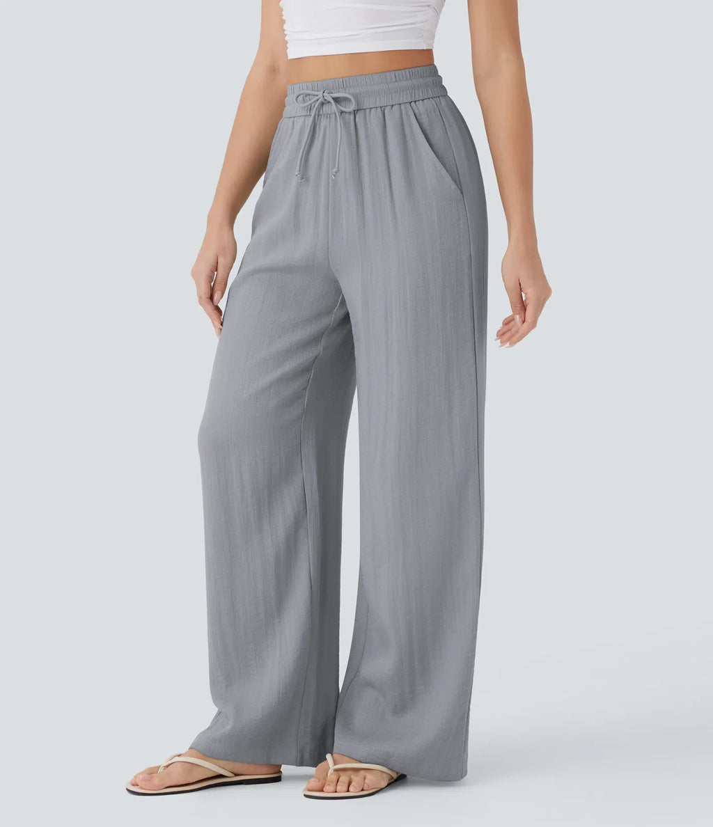 Lisa | Comfortabele &amp; Luchtige Linnen Broek met Elegante Pijpen | 1+1 Free
