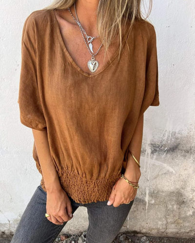Marie™ | Casual Blůza ve Stylu Ibiza s Výstřihem do V