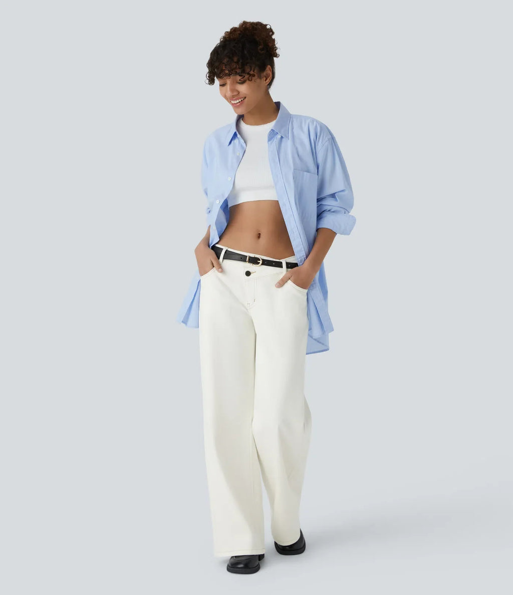 Sophia | Comfortabele Wide Leg Jeans Met Elegante Pasvorm &amp; Handige Ritszakken