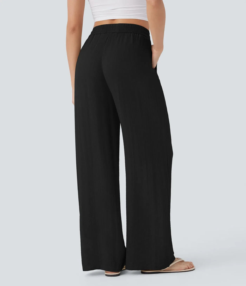 Lisa | Comfortabele &amp; Luchtige Linnen Broek met Elegante Pijpen | 1+1 Free
