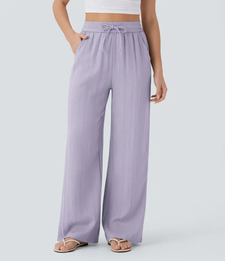 Lisa | Comfortabele &amp; Luchtige Linnen Broek met Elegante Pijpen | 1+1 Free