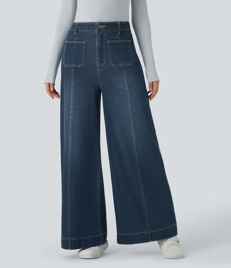 Nicole | Comfortabele &amp; Casual Broek Met Wijde Pijpen