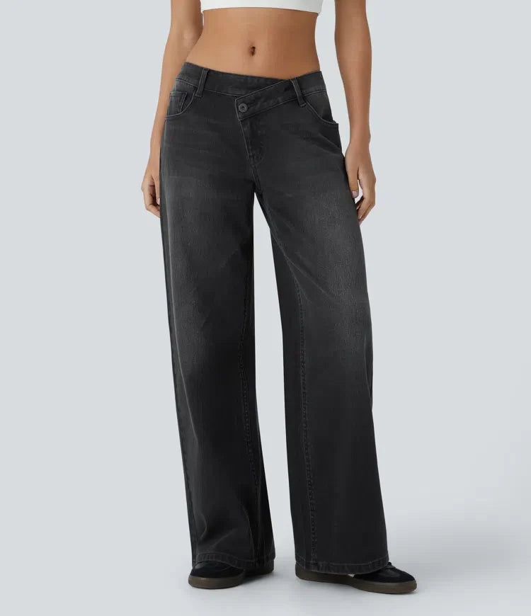 Sophia | Comfortabele Wide Leg Jeans Met Elegante Pasvorm &amp; Handige Ritszakken