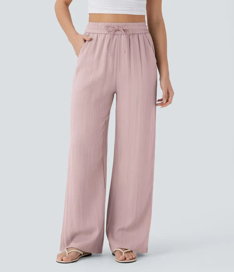 Lisa | Comfortabele &amp; Luchtige Linnen Broek met Elegante Pijpen | 1+1 Free