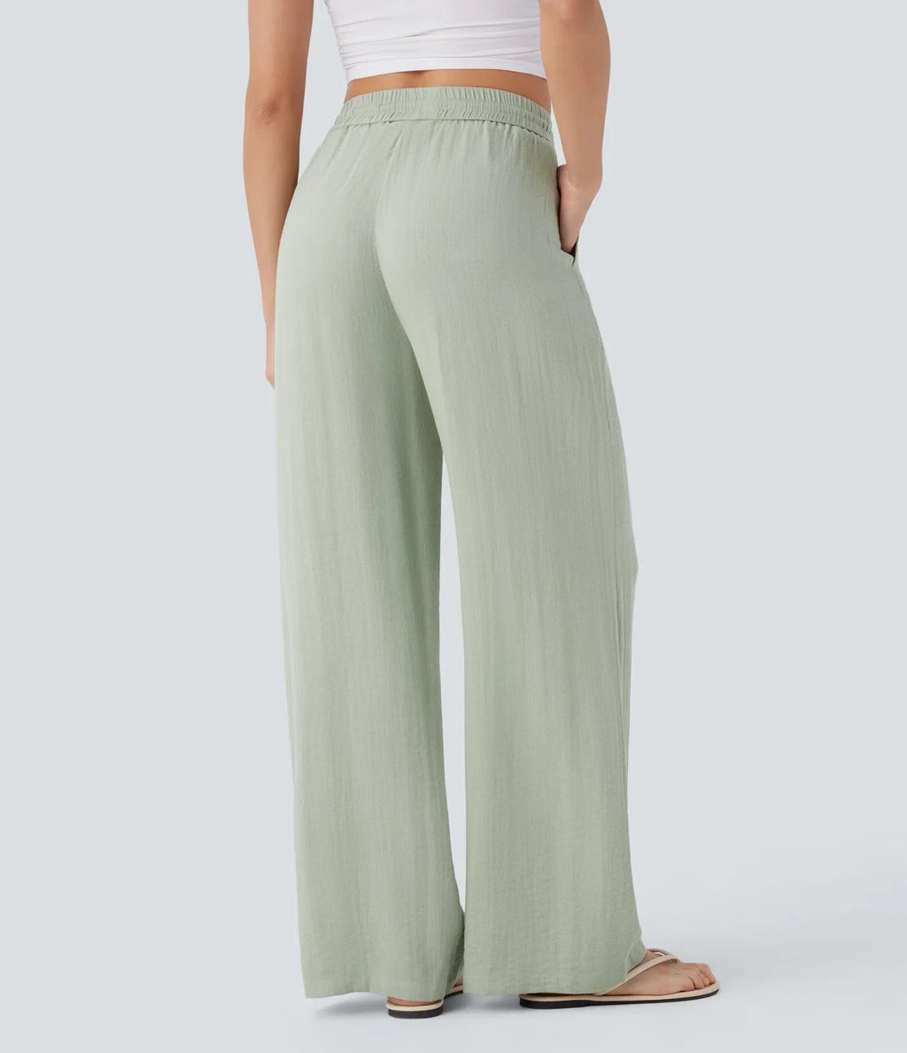 Lisa | Comfortabele &amp; Luchtige Linnen Broek met Elegante Pijpen | 1+1 Free