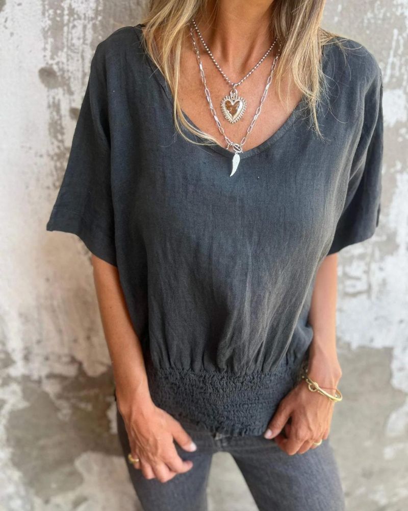Marie™ | Casual Ibiza Style V-Neck Blouse