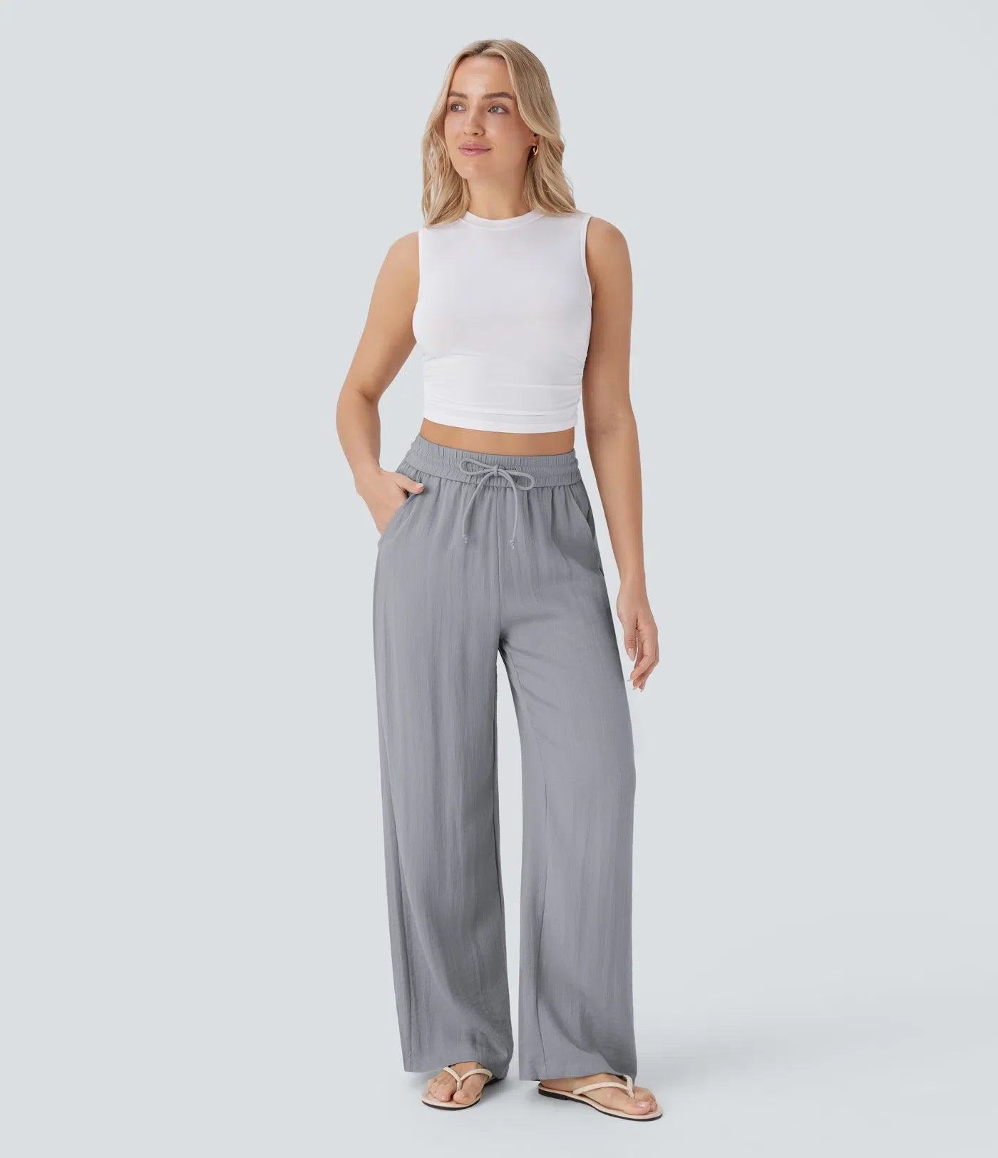 Lisa | Comfortabele &amp; Luchtige Linnen Broek met Elegante Pijpen | 1+1 Free
