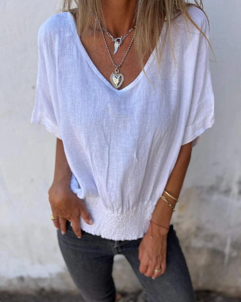 Marie™ | Casual Ibiza Style V-Neck Blouse