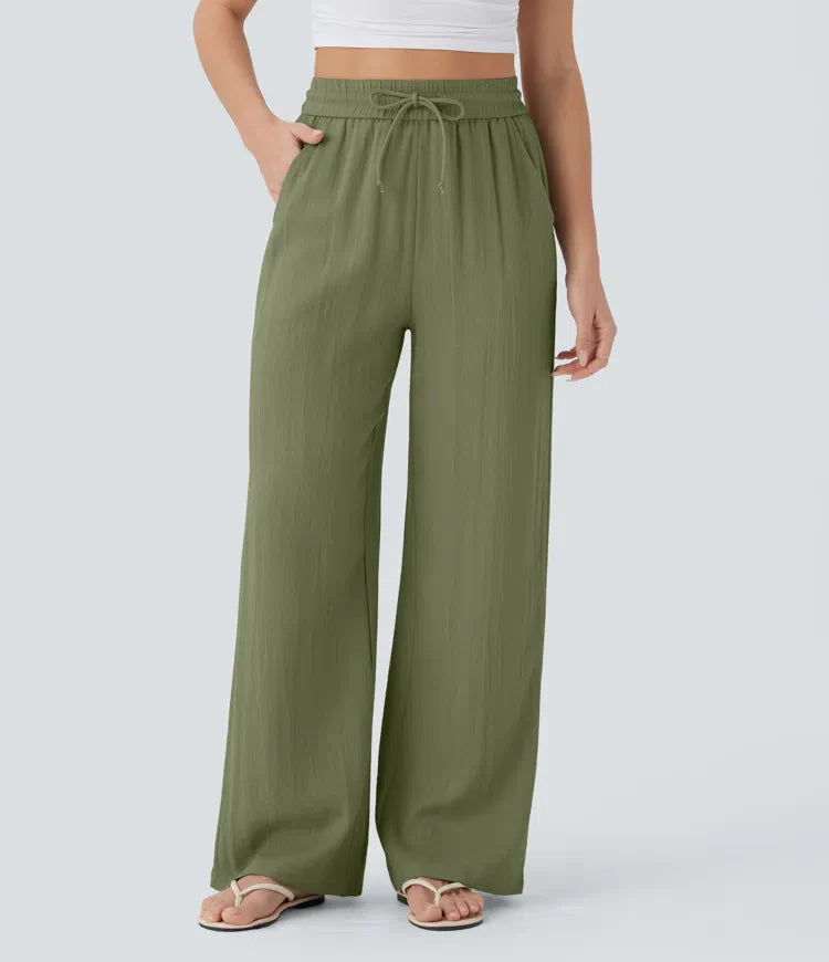 Lisa | Comfortabele &amp; Luchtige Linnen Broek met Elegante Pijpen | 1+1 Free