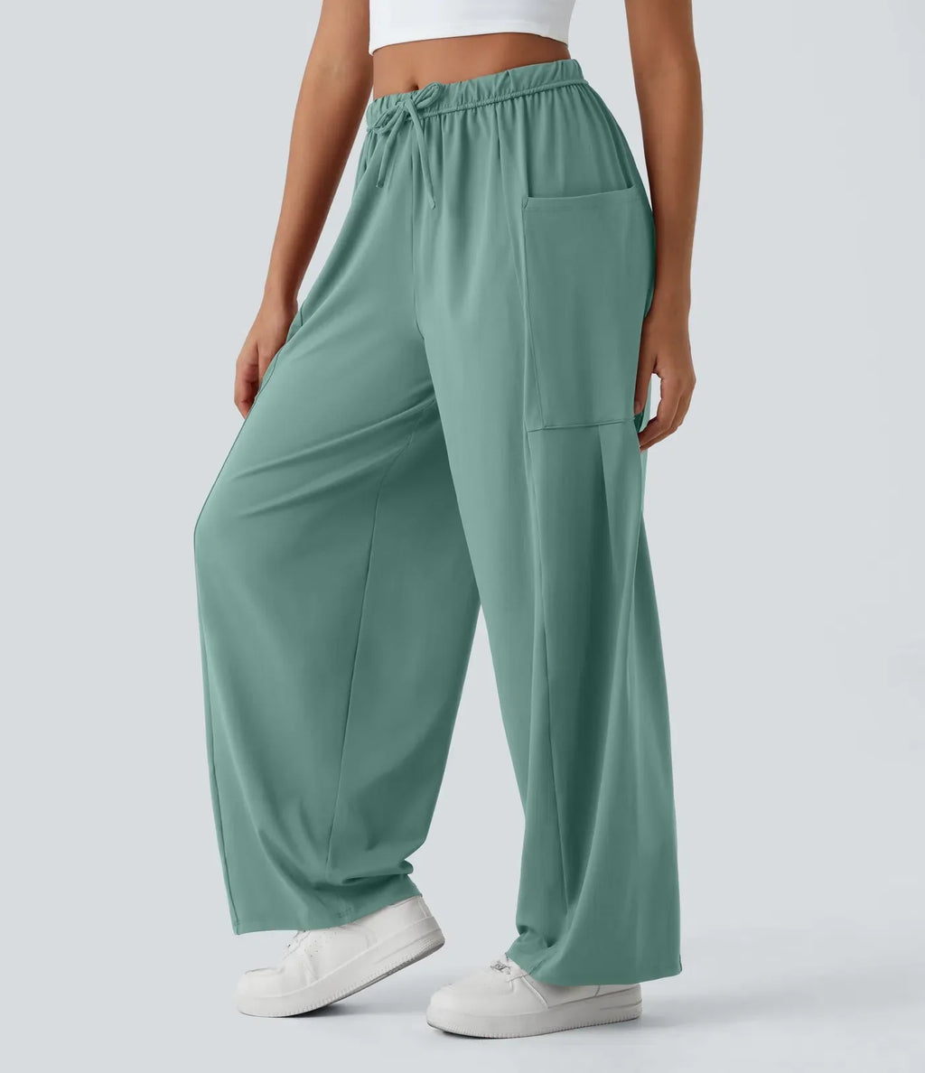 Fiona | Comfortabele &amp; Elastische Luchtige Wijde Broek | 1+1 Free